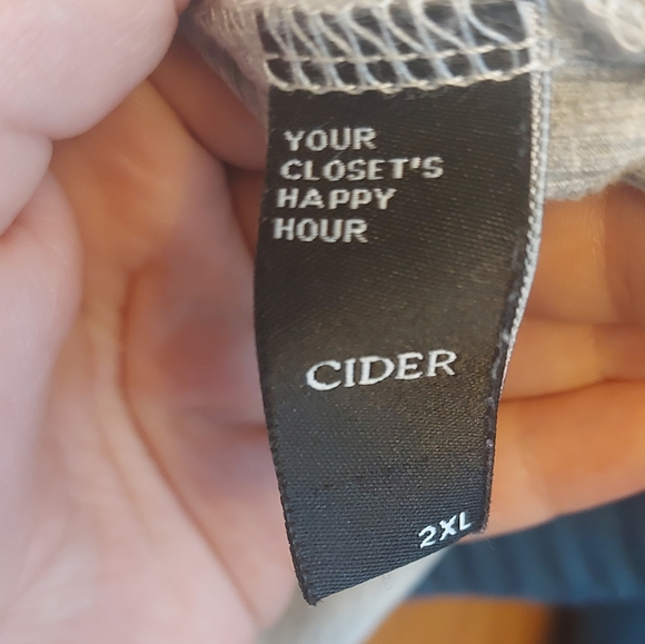 Cider Blue Oversized Sweatshirt w/ Built in Tank - Picture 5 of 5